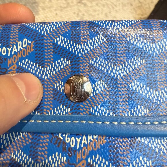 Goyard Blue Goyardine Mini Anjou Shoulder Bag - Picture 11 of 16